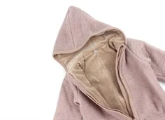 Huttelihut fawn ulddragt merinould med bomuldsfoer